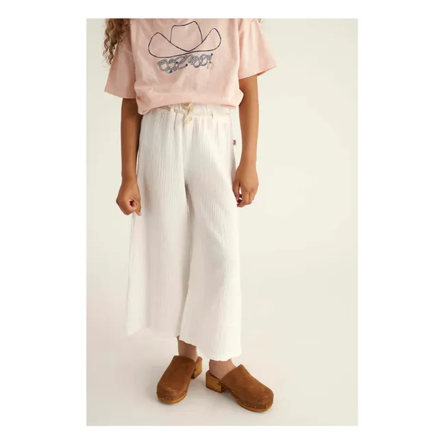 Pantalon Sena Gaze De Coton | Ecru
