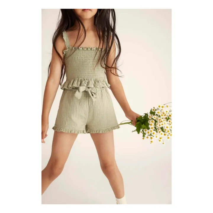 Shorts Zoé Gaze De Coton | Grün- Produktbild Nr. 1