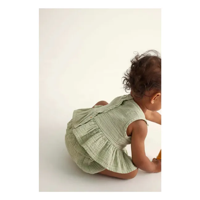 Top Vera Gaze De Coton | Vert pâle