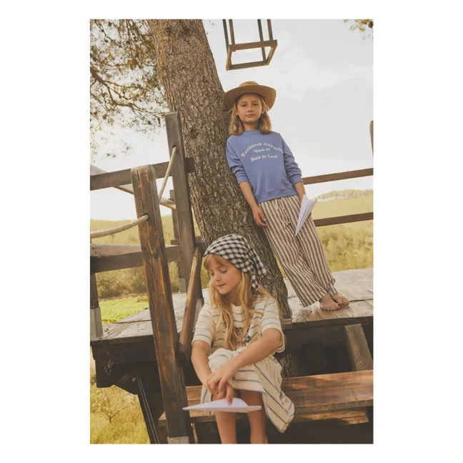Vestido de rayas Terry | Crudo