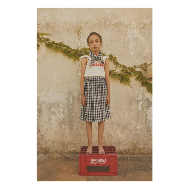 Falda midi guinga | Azul Marino