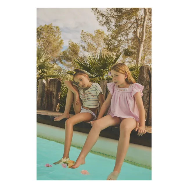 Woodstock Stripes T-shirt | Ecru