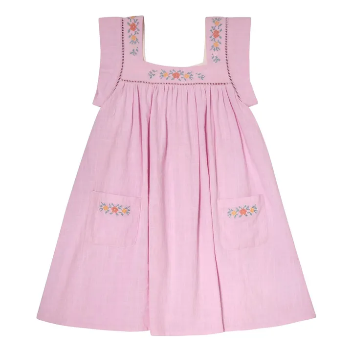 Vestido bordado | Lila- Imagen del producto n°3