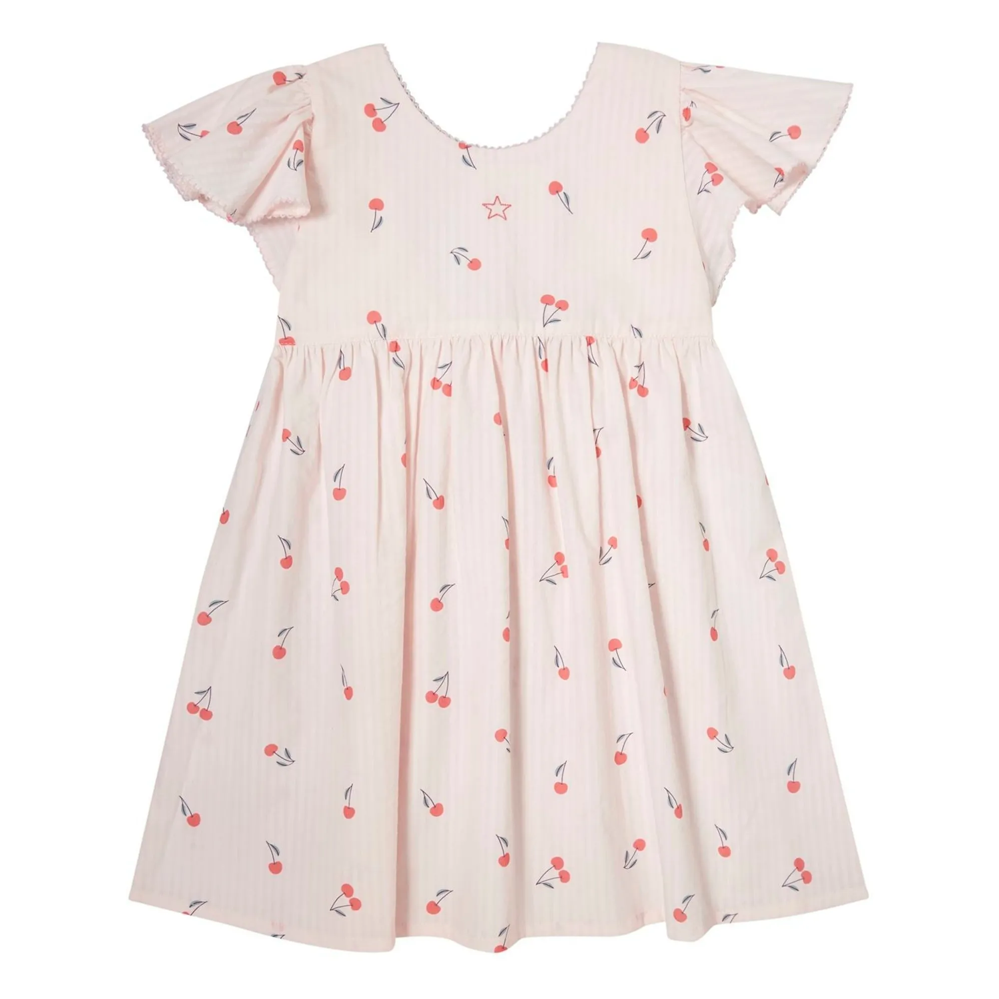 Tocoto Vintage Pale Pink Cherry Dress
