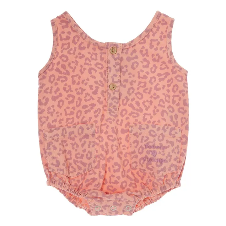 Barboteuse Léopard | Corail- Image produit n°0