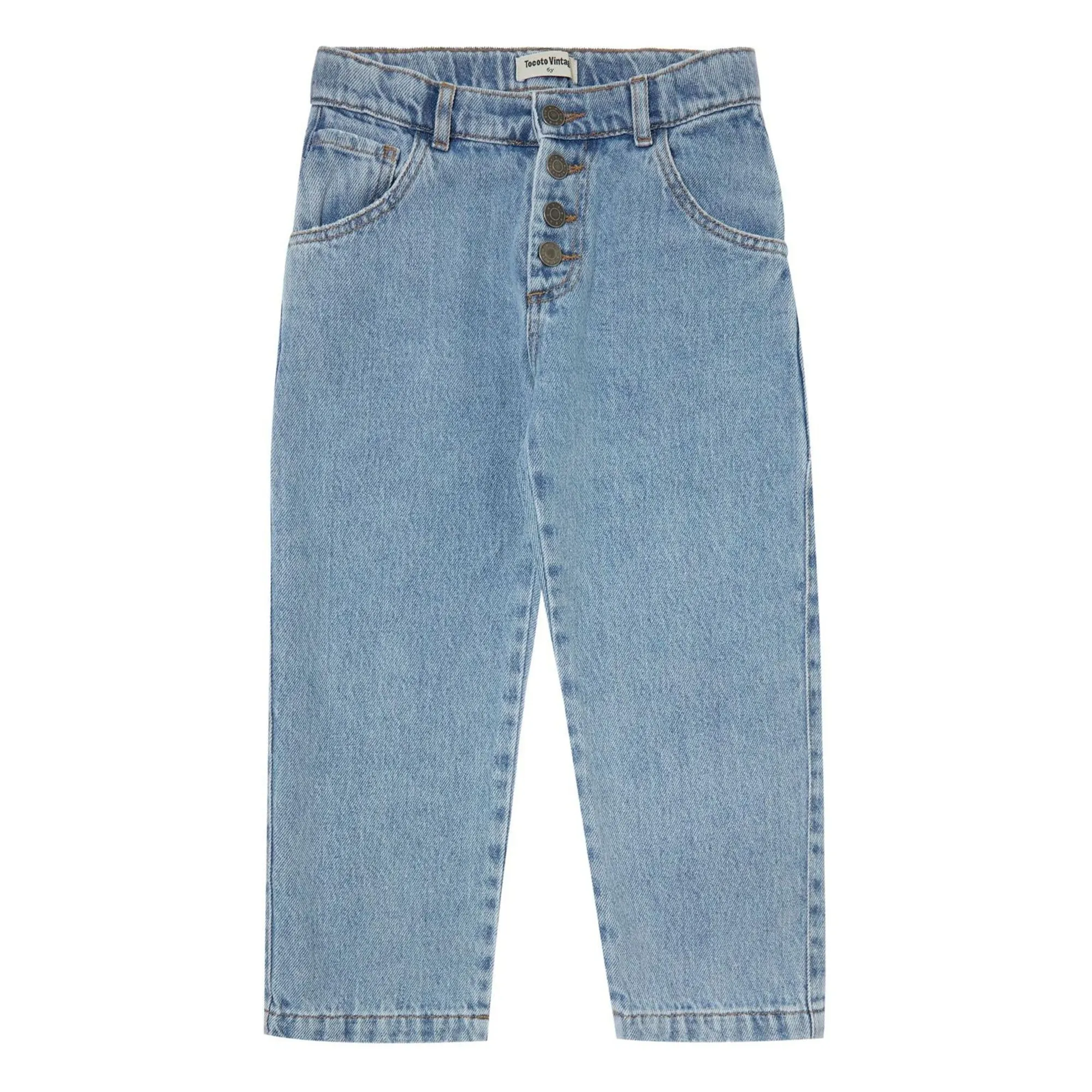 Tocoto Vintage Denim Blue Relaxed Jeans