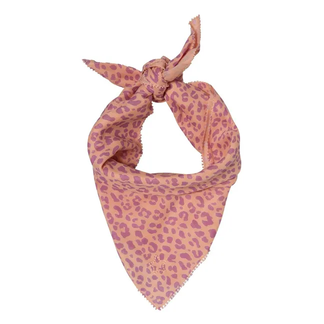 Leopard scarf | Coral