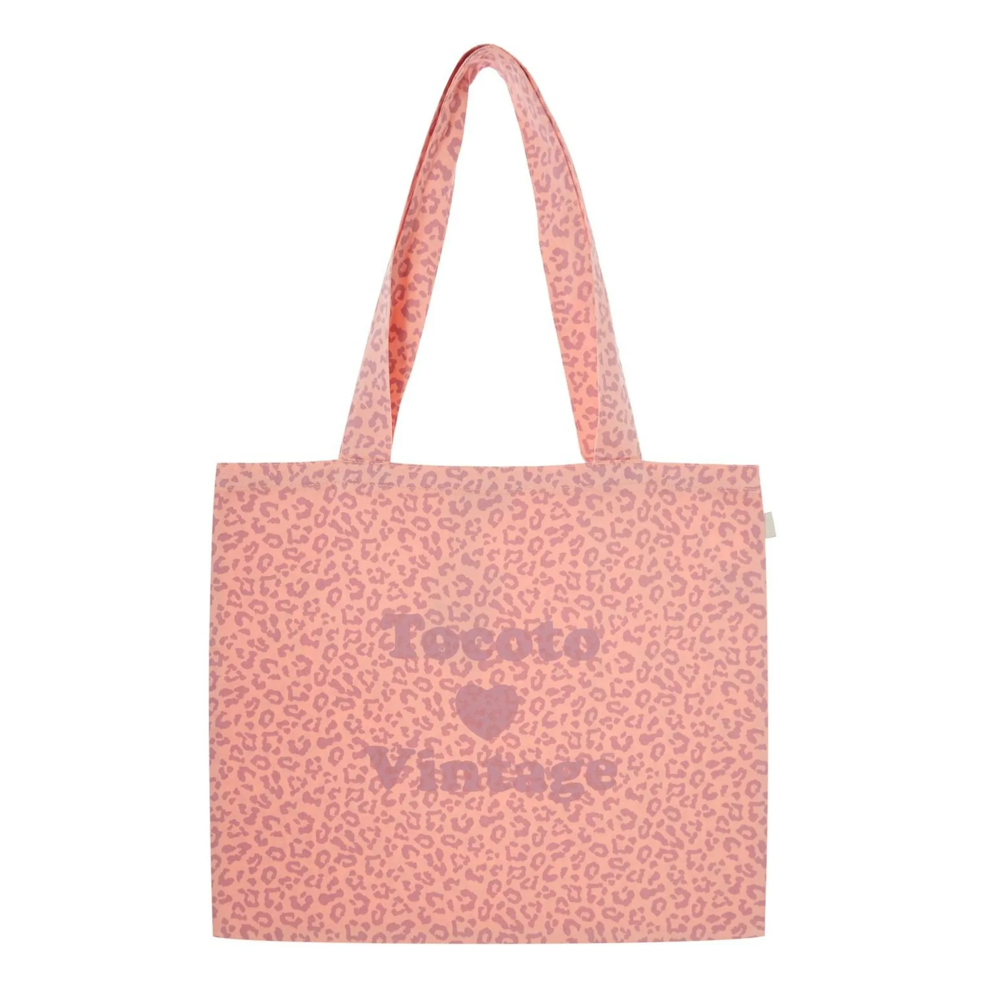 Tocoto Vintage Coral Leopard Tote Bag