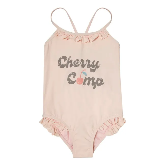 Maillot de bain Cerises | Rose pâle