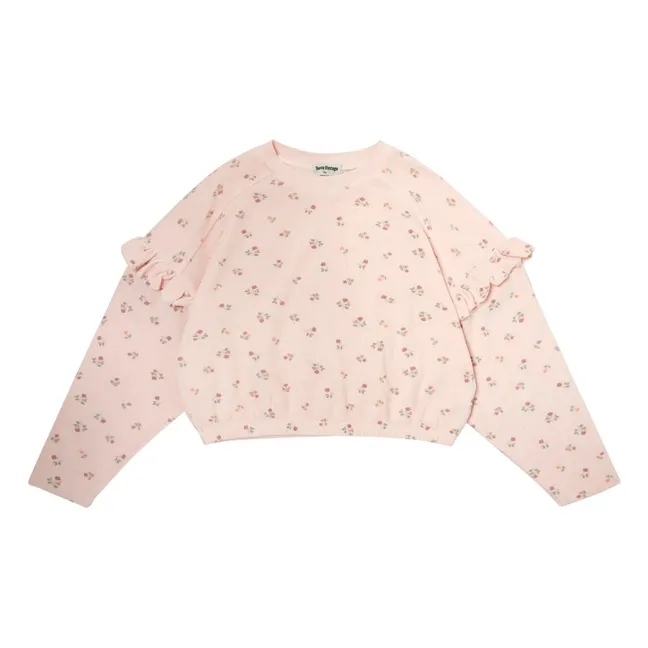 Felpa in spugna Flying Flowers | Rosa Pallido