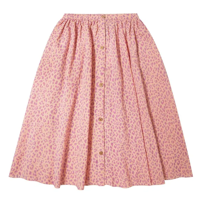 Falda midi de leopardo | Coral