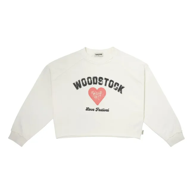 Felpa con cuore Woodstock | Bianco