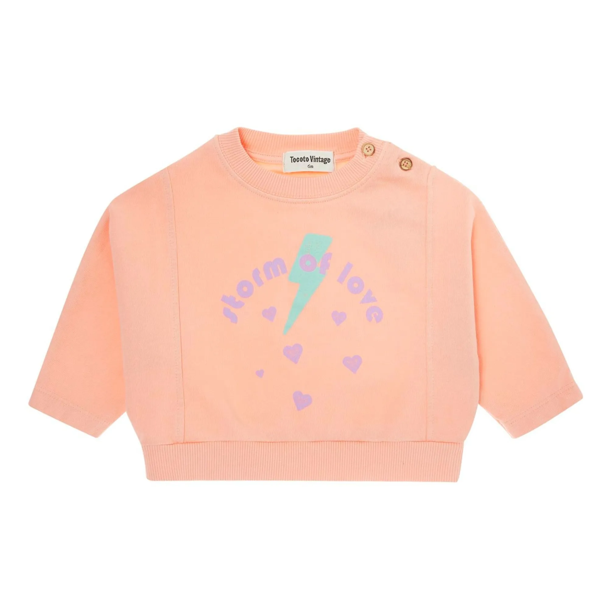 Tocoto Vintage Coral Storm Of Love Sweatshirt