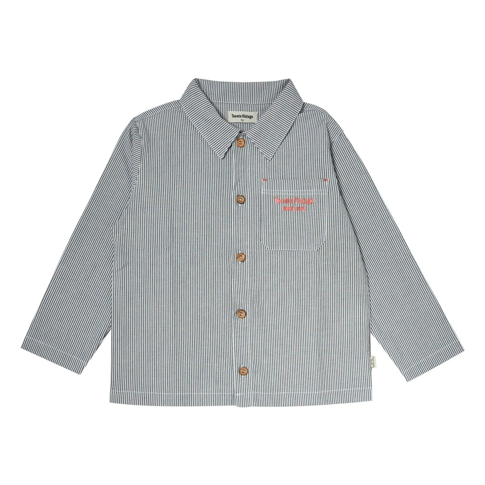 Tocoto Vintage Navy Blue Striped Shirts