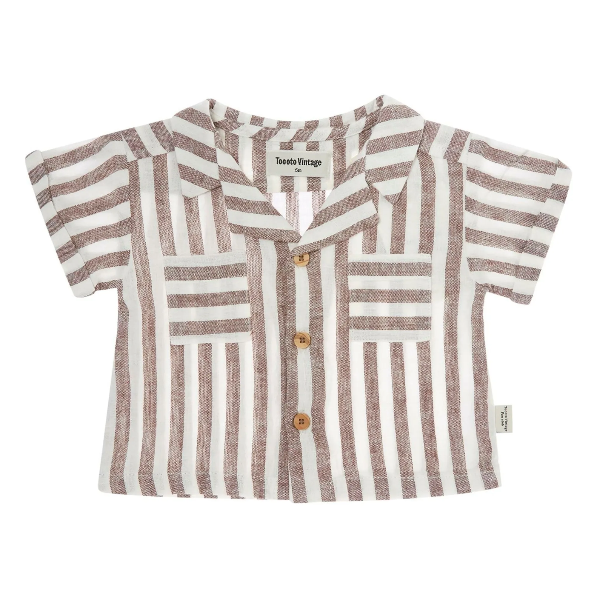 Chemise Rayures Lin | Marron- Image produit n°3