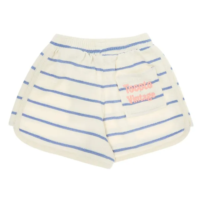 Terry Stripe Short | Ecru