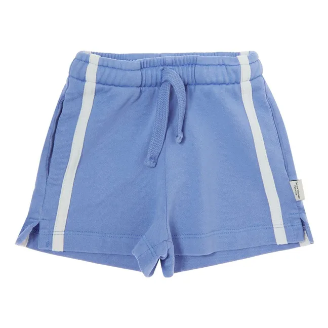 Short Bande Contrastée | Bleu