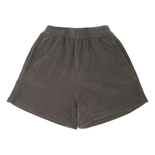 Towelling shorts | Dark grey