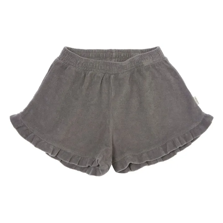 Pantaloncini con volant in Terry | Grigio scuro- Immagine del prodotto n°0