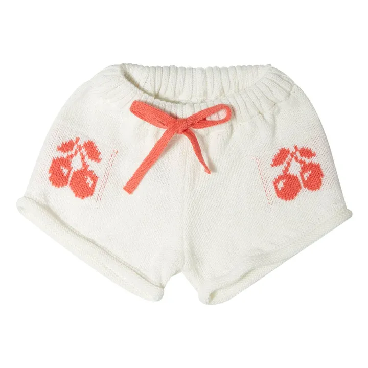 Pantalones cortos de punto Cerises | Blanco- Imagen del producto n°0