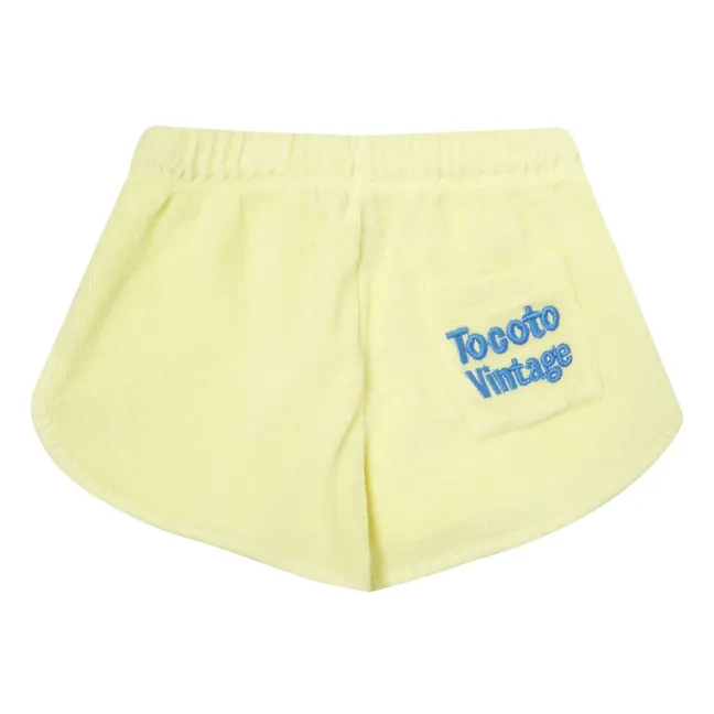 Pantaloncini in spugna per bambini | Giallo