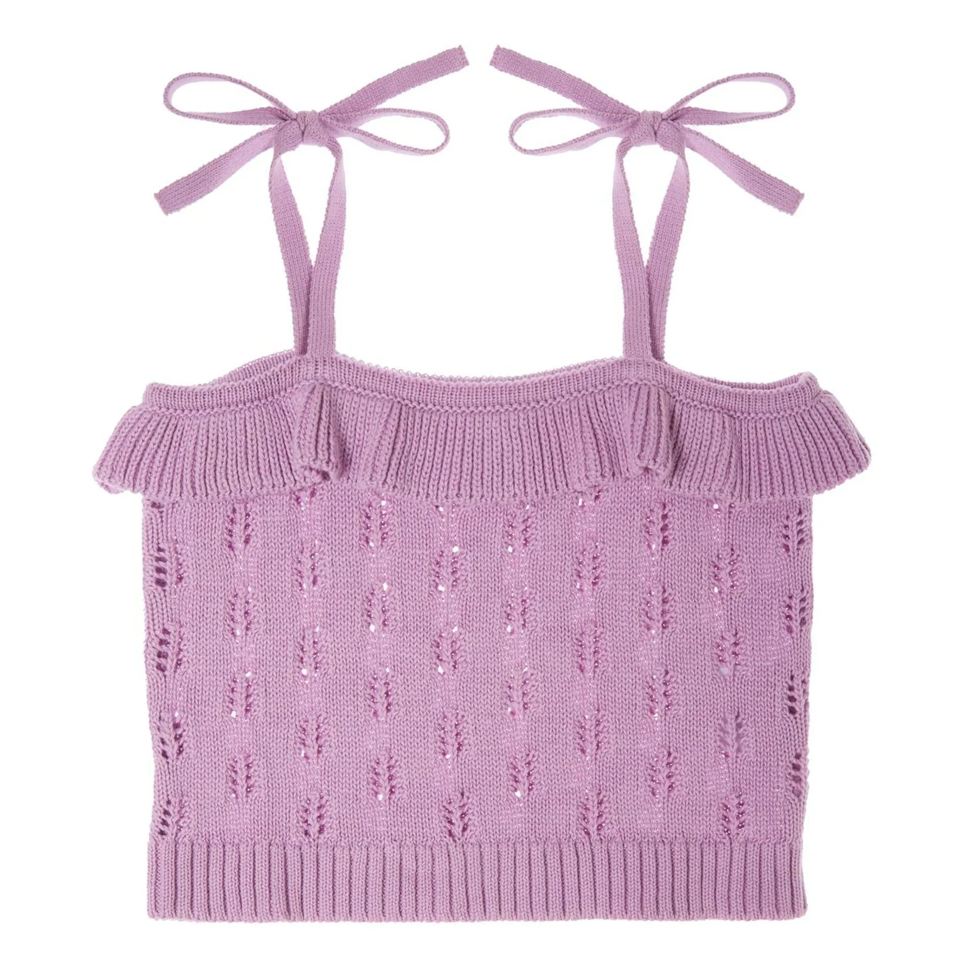 Top Volants Maille | 	Lilas- Image produit n°0