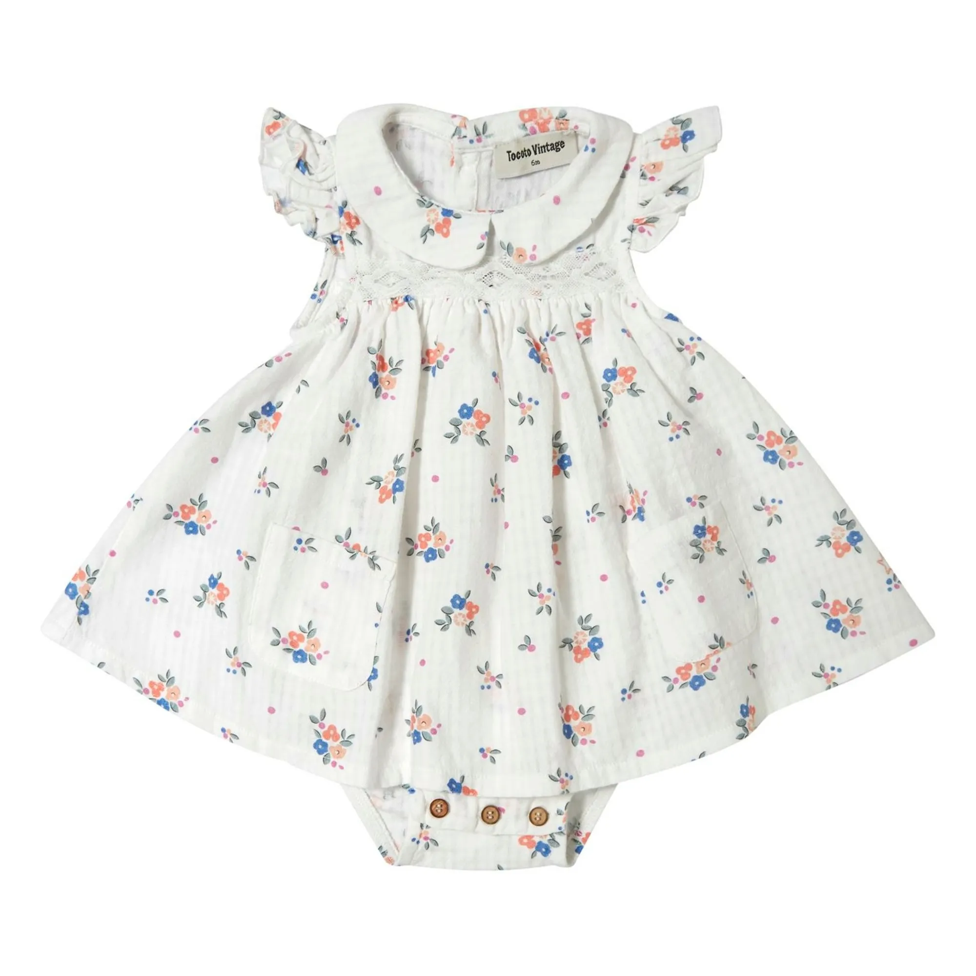 Tocoto Vintage White Flower Body Dress