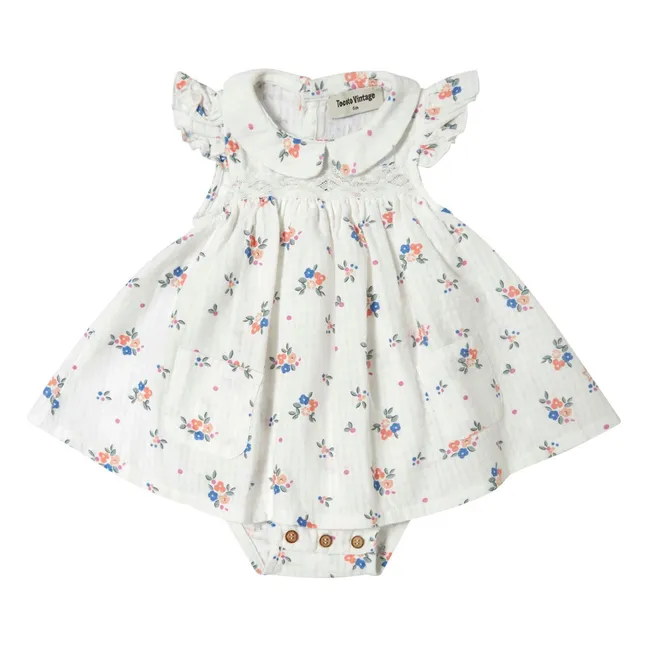 Robe Body Fleurs | Blanc
