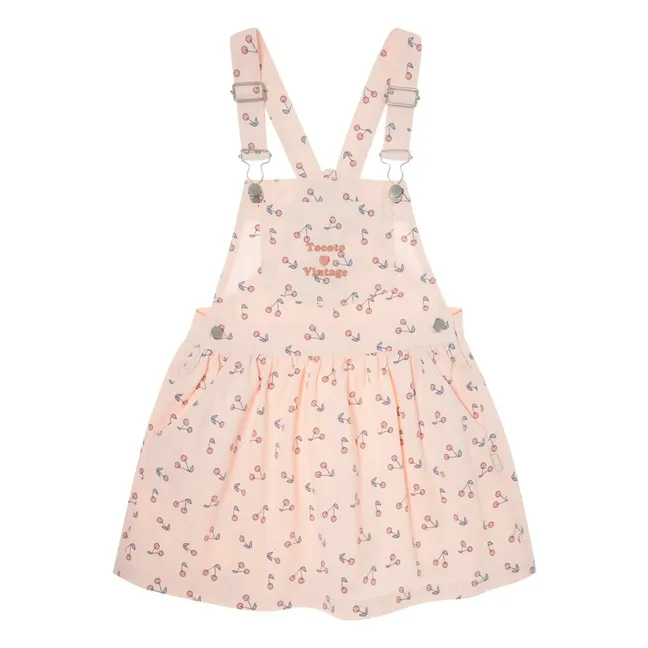 Kleid Latzhose Kirschen | Rosa