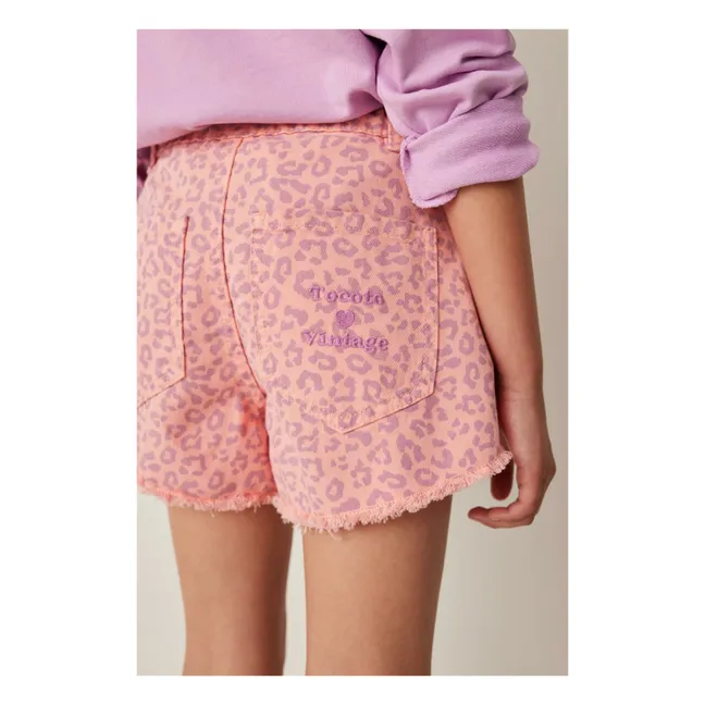 Short Léopard | Corail