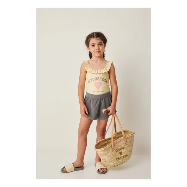 Bunte Strandsandalen | Gelb
