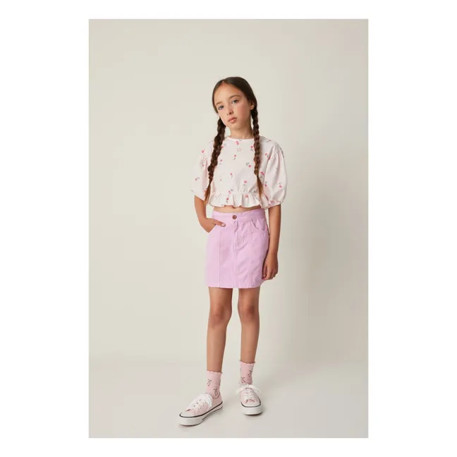 3/4 Sleeve Blouse Cerises | Pale Pink