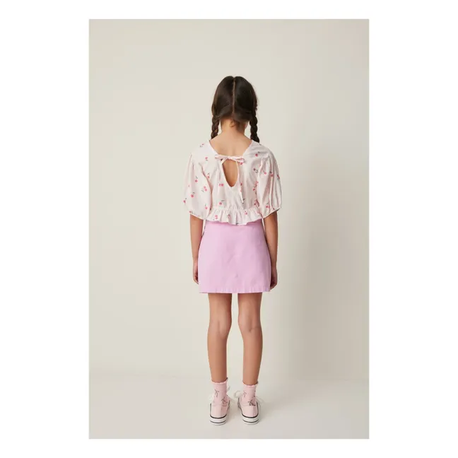 3/4 Sleeve Blouse Cerises | Pale Pink