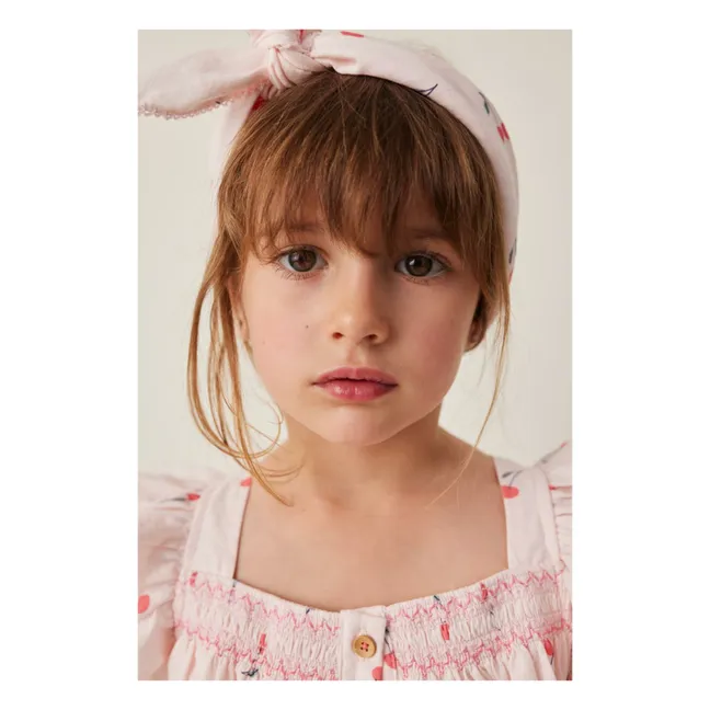 Blouse Cerises Volants | Pale Pink