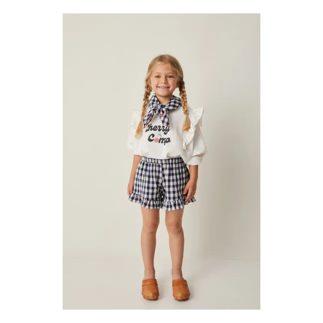 Sweatshirt Kirsche Rüschen | Weiß