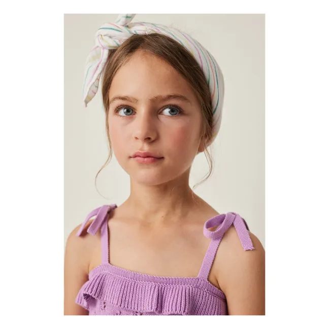 Knit ruffle top | Lilac