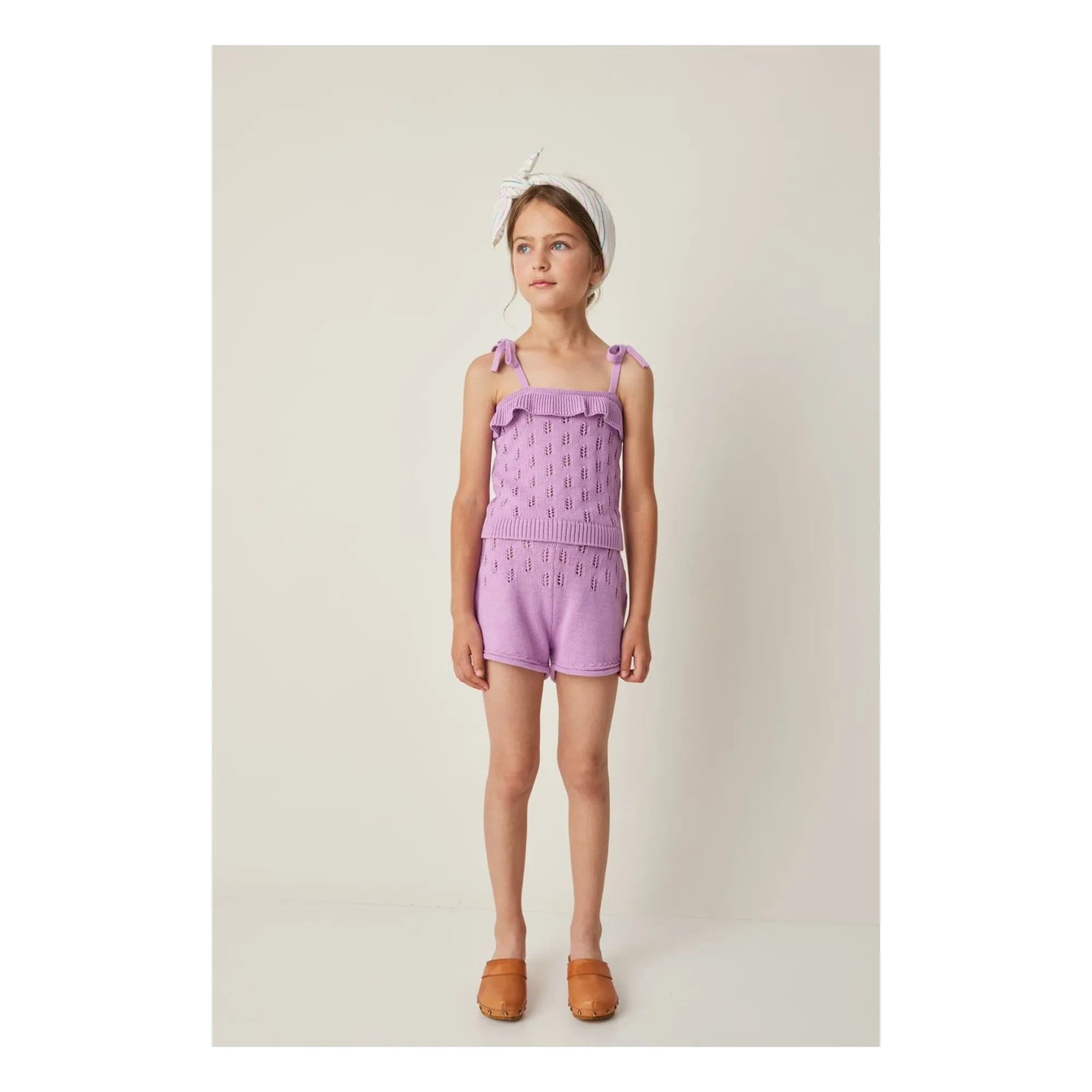 Top Volants Maille | 	Lilas- Image produit n°1