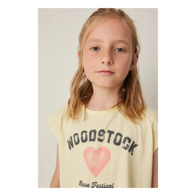 Woodstock Ärmelloses T-Shirt | Gelb