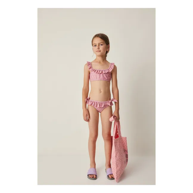Leopard Ruffle Swimsuit | Coral