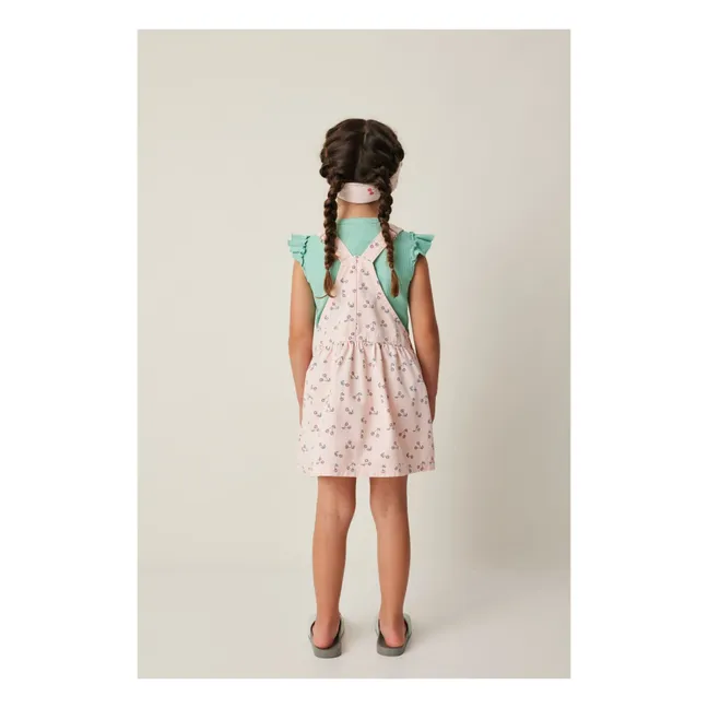 Kleid Latzhose Kirschen | Rosa