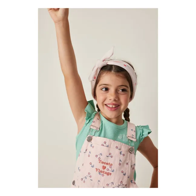 Robe Salopette Cerises | Rose
