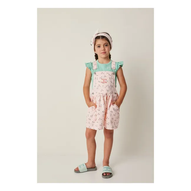 Kleid Latzhose Kirschen | Rosa