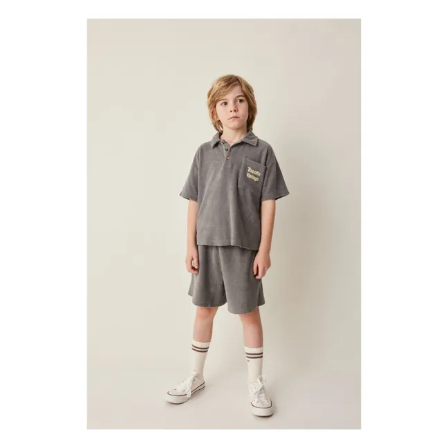 Towelling shorts | Dark grey