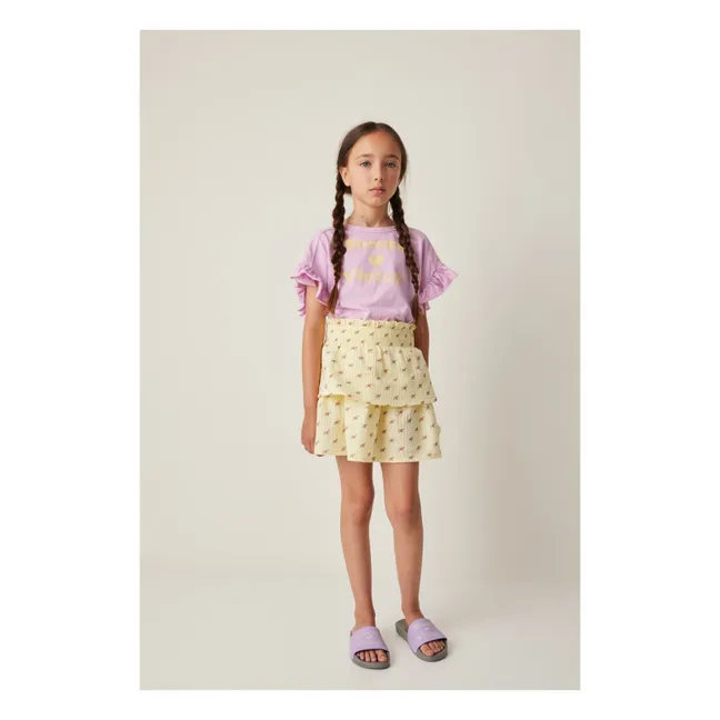 Fleurs Volants skirt | Yellow