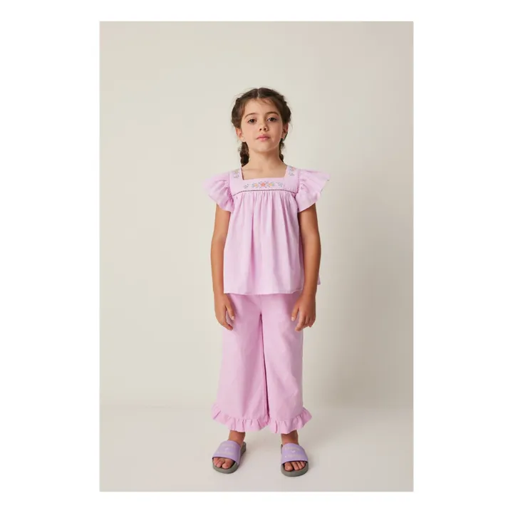 Pantalon Volants | 	Lilas- Image produit n°1