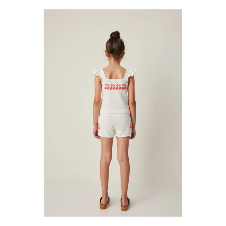 Pantalones cortos de punto Cerises | Blanco- Imagen del producto n°4