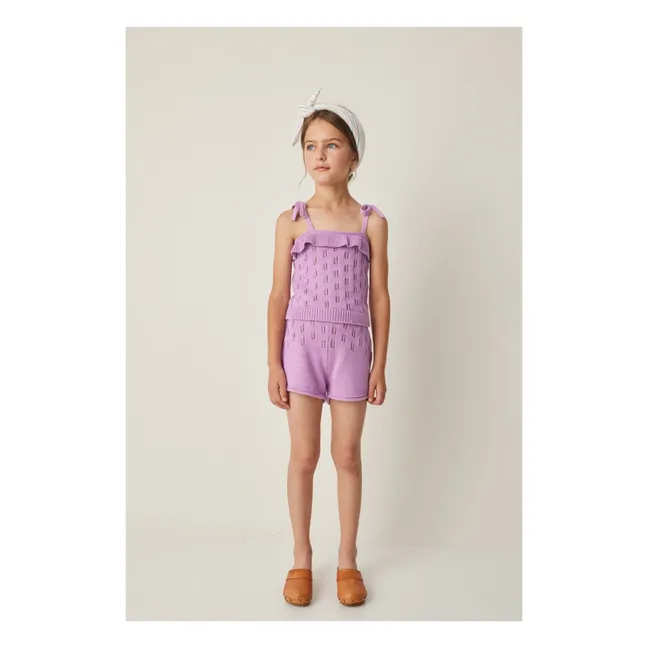 Openwork Mesh Short | Lilac