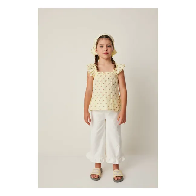 Ruffle pants | White