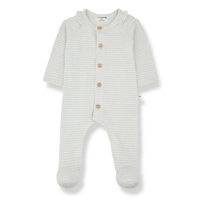 Pyjama Avec Pieds Cari | Vert d'eau- Image produit n°0