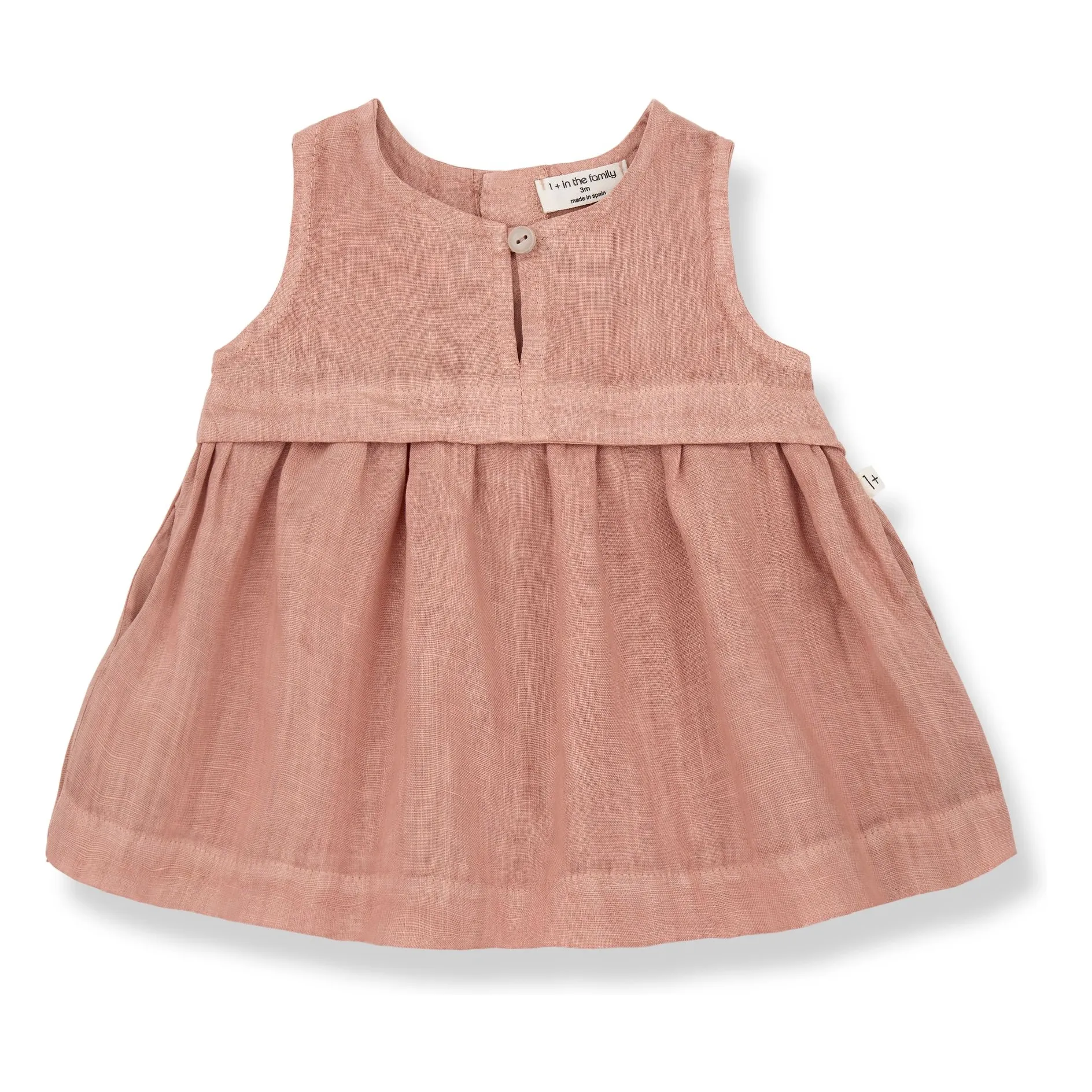 1+ In The Family Dusty Pink Georgina Linen Dress